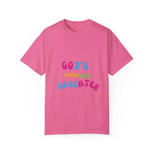 God's Favourite Daughter Unisex Garment-Dyed T-Shirt - Perfect for Celebrations, Gifts, and Everyday Wear